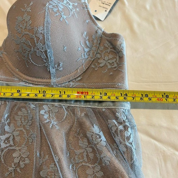 Delicates Light Blue Lace Babydoll Chemise M - Picture 6 of 8